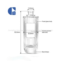 Venta al por Mayor de Frascos de Perfume de Vidrio Acanalado de 30 ml, Frascos Cilíndricos Transparentes Vacíos para Perfume y Fragancia DIY