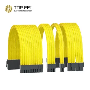Hot Selling Copper Core Atx Power Extension Cord Kit 300mm Computor Usb Extension Cable Serial Power Connector Yellow