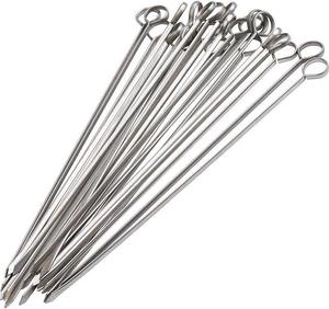 Brochettes en acier inoxydable pour barbecue, brochettes à suspendre, brochettes en métal pour barbecue, brochettes à viande pour barbecue, accessoires de cuisine - Product Image 1