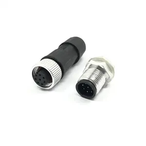 M12 M8 electrical connector ip68 underwater 4 pin cable connector