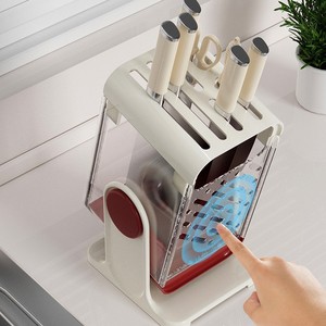 ที่วางมีดอเนกประสงค์สำหรับห้องครัว พร้อมที่ใส่ตะเกียบ ดีไซน์แบบแขวน สำหรับจัดเก็บอุปกรณ์ครัว - Product Image 3