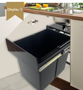 <span class=keywords><strong>Cubo</strong></span> de <span class=keywords><strong>Basura</strong></span> Empotrado en Mueble de Cocina, de Plástico, Oculto, de un Solo Compartimento, 115L, con Riel Retráctil y Tapa - Product Image 5