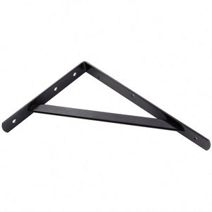 ขายึดเหล็กสำหรับชั้นวางของรูปสามเหลี่ยม แบบหนา สำหรับมุมฉาก ติดผนัง ขนาดมาตรฐาน 6-20 นิ้ว สีดำ/ขาวเคลือบด้วยผง - Product Image 5