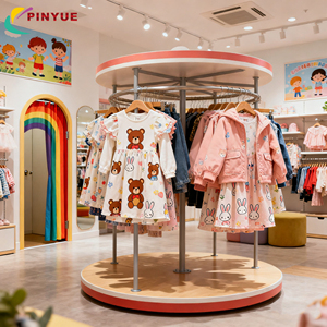 Étagères de présentation de vente au détail personnalisées uniques, décoration intérieure de <span class=keywords><strong>magasin</strong></span> de vêtements pour bébés, conception de présentoir pour magasins de vêtements pour bébés - Product Image 3
