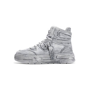 รองเท้าดีไซเนอร์ คอลเลคชั่นฤดูใบไม้ผลิ 2026 <span class=keywords><strong>ส</strong></span>ไตล์ใหม่ รองเท้าหุ้มข้อ<span class=keywords><strong>ส</strong></span>ูง<span class=keywords><strong>ส</strong></span>ำหรับทั้งชายและหญิง รองเท้าผ้าใบ<span class=keywords><strong>ส</strong></span>ีเทา<span class=keywords><strong>ส</strong></span>ไตล์วินเทจแบบทำเก่า - Product Image 5