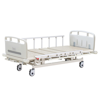 Lit d'hôpital manuel à 3 fonctions pour patient, lit médical réglable pour clinique, lit d'hôpital manuel à 3 manivelles