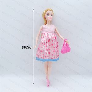 Lüks hamile kadın bebek mobilya ile hamile prenses yeni doğan bebek bebek beşiği ile bebek yatağı kız bebek pembe elbise ile - Product Image 4