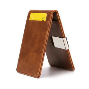 Hot New Arrival Fashion RFID <strong>Blue</strong> Slim Leather Money Clip Short <strong>Wallet</strong> Purse for Men <strong>Women</strong> Card Holder Money Clip <strong>Wallets</strong> - Product Image 1
