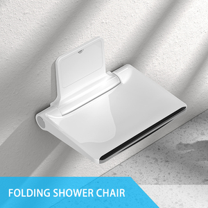 Repose-pieds de salle de bain pliable contemporain avec design antidérapant pour la <span class=keywords><strong>douche</strong></span>, le changement de chaussures et l'aide aux personnes âgées - Product Image 1