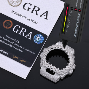 Boîtier de montre DW6900 Iced Out Thorn Design en argent 925 avec moissanite Hip Hop VVS D, accessoires de montre sertis de diamants - Product Image 3