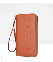 Portefeuille long tendance pour femme, avec fermeture éclair, pour billets de banque et téléphones portables, pochette classique quotidienne