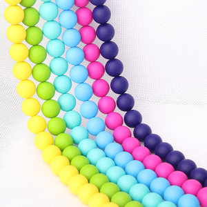 Cuentas de silicona de 12mm, cuentas para mordedores de bebé de calidad alimentaria para pulseras DIY, accesorios para mordedores infantiles, unisex, de 0 a 24 meses - Product Image 2