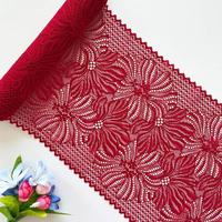 Dentelle élastique en nylon et spandex de 23 cm de large, très vendue, pour la confection artisanale de sous-vêtements et accessoires vestimentaires