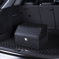 Boîte de rangement de voiture en cuir Offres Spéciales Boîte de rangement de voiture de coffre multifonctionnelle Organisateur de boîte de rangement pliable et détachable pour voitures