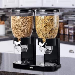 Großhandel Hot Deals Double Dry Food Dispenser Dual Control Trocken futter Müslisp ender Aufbewahrung boxen Lebensmittel behälter Runde - Product Image 5