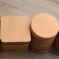 Sous-verre en bois personnalisé, support de tasse en bois massif, logo gravé, disque à thé, tapis de table rond ou carré