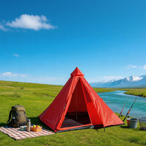 Carpa de <span class=keywords><strong>Camping</strong></span> Hexagonal Tipo Pirámide, Impermeable, con Piso de Poliéster PE, para Familias, Pesca, Picnic, Jardín, Festivales - Product Image 2