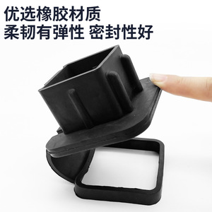 Bouchon anti-poussière pour crochet de remorquage de voiture, couvercle de protection à bouche carrée de 2 pouces, en caoutchouc noir pour Ram 1500 Dodge - Product Image 4