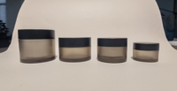 Luxueux pot cosmétique en PET personnalisable pot en plastique de 100ml avec bouchon noir pour crème Lotion 30G 60G 100G 150G capacités