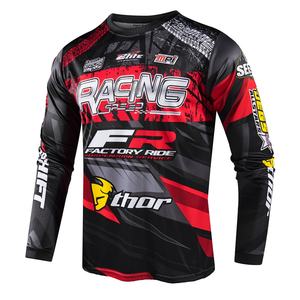 Supplier Cina OEM Baju Balap Motorcross Nyaman Anti Angin Jersey Sublimasi untuk Motorcross Optimal untuk Balapan Kecepatan Tinggi - Product Image 1