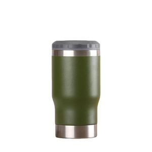 Refroidisseur de canettes de bière 4-en-1 de 12oz, 14oz, 16oz avec 2 couvercles, en acier inoxydable à double paroi, tasse de voyage pour café et support de canettes - Product Image 5