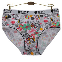 Culottes pour femmes en coton respirant à taille mi-haute, tricotées, écologiques, grandes tailles, pour tous les jours