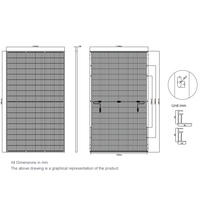 Module photovoltaïque bifacial HJT mono demi-cellule tout noir à longue durée de vie, série 500W, pour utilisation en ferme solaire