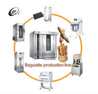 Machine de Ligne de Production LIANFU Façonneuse à Baguettes et Pains de Boulangerie, Mélangeur de Pâte pour Pain Long Français, Motorisée Diesel, pour Moulage de Noix