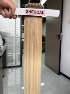 <span class=keywords><strong>Extensiones</strong></span> de Cabello de Alta Densidad <span class=keywords><strong>Cosidas</strong></span> a Mano con Doble Trama, Versión 2, Volumen Extra, Doble Costura - Product Image 2