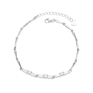 Bracelet en bambou en argent sterling 925 Vent froid Simple Lumière Luxe <span class=keywords><strong>Nice</strong></span> Design Sense - Product Image 1