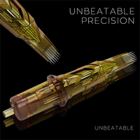 20 buah/kotak produsen grosir Custom ambisi Glory Gold jarum cartridge tato sekali pakai profesional untuk alis tubuh