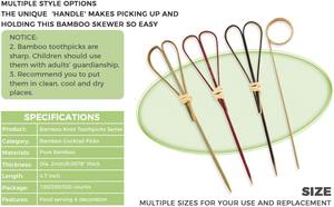 Spiedini <span class=keywords><strong>di</strong></span> Bambù Neri a Forma <span class=keywords><strong>di</strong></span> Cuore, Ecologici e Moderni, Design a Cuore Intrecciato per Antipasti, Confezione Personalizzabile - Product Image 3