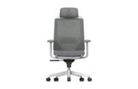 Chaise de bureau moderne en maille, dossier haut, pivotante, avec soutien lombaire adaptatif