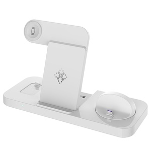 Estación de carga inalámbrica multifuncional de 15W <span class=keywords><strong>para</strong></span> <span class=keywords><strong>iPhone</strong></span> Reloj inteligente Auricular Compatible con <span class=keywords><strong>entrada</strong></span> <span class=keywords><strong>tipo</strong></span> <span class=keywords><strong>C</strong></span> Diseño plegable portátil - Product Image 1