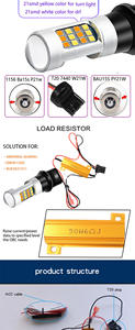 Clignotant LED bicolore DRLBA15S T20 7440 2835 42SMD Clignotant LED DRL à commutation - Product Image 2