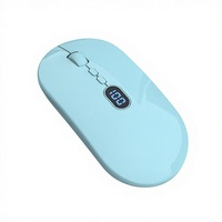 Souris sans fil silencieuse avec écran d'affichage de puissance, style rechargeable, pour ordinateur portable, bureau, souris optique sans fil 2.4G