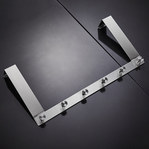 ที่แขวนประตูสแตนเลสติดผนังที่แขวนกุญแจห้องน้ำสำหรับแขวนเสื้อผ้าติดผนังตกแต่งด้วยตะขอแขวน5อัน - Product Image 6