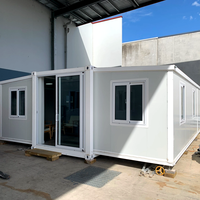 Maison préfabriquée modulaire de luxe extensible à installation rapide, 3 chambres, avec système solaire, pour bureau, centre commercial, clinique