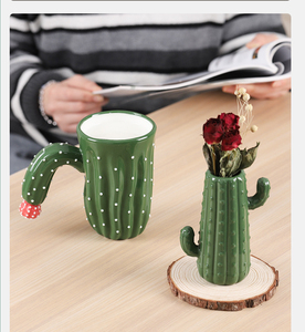 Hot Sale Plant Shape Handcrafted Ceramic <b>Coffee</b> <b>Mug</b> Creative Cactus <b>Mug</b> - Product Image 4