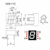 Ultra Bright 0.28 Inch 1 Digit Green 7 Segment Led Display Digital Tube Common Cathode Anode 2181agg for Arduino Diy Project