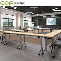 Escritorio de Conferencia Plegable Moderno - Mesa Plegable Ergonómica para Uso Escolar y de Oficina, Diseño Móvil