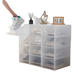 Simple Combination Wardrobe Transparent <b>Drawer</b> Organizer 4 Tier Desktop Storage Cabinet For Bedroom Study Room - Product Image 5