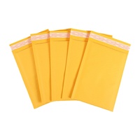 Enveloppe à bulles kraft jaune avec logo personnalisé sac à bulles enveloppe rembourrée sac postal étanche pour l'emballage des vêtements