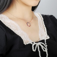 Collier personnalisé Kirin en argent 925 avec cristal hexagonal arc-en-ciel en zircon, plaqué or, pendentif minimaliste, OEM ODM