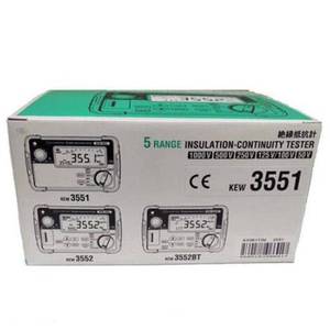 Testeur d'isolation Kyoritsu 5 gammes KEW3551 500V avec écran LCD, mesureur de résistance - Product Image 3