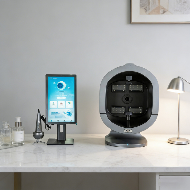 3D Facial & Scalp Skin Analyzer Desktop Machine Microbial Detection Multi-functional Salon Use Non-intrusive Head Face Analysis