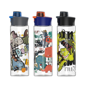 ORIGINAL 700ml Cartoon Kids Eco-Friendly Dishwasher Safe Straw Portable <b>Plastic</b> Drinking <b>Bottle</b> School Use Boiling <b>Water</b> - Product Image 1