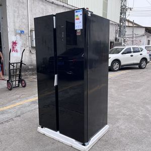 Double Door Side by Side Black <b>Refrigerator</b> Large Capacity 690L Tempered Glass Door BLDC EU Standard A+++ 220 50/60HZ - Product Image 3