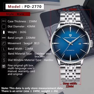 Reloj Mecánico PAGANI Design de Estilo Clásico para Hombre con Movimiento Seagull, 30M Impermeable y Correa de Acero Inoxidable, Reloj de Pulsera de Negocios y Deportivo - Product Image 6