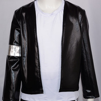 Costume de scène Michael Jackson vintage sur mesure pour homme, veste et pantalon à paillettes noires, tenue de danse MJ, costume de cosplay